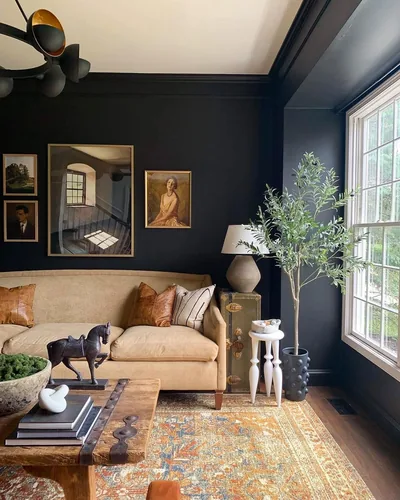 Dark Wall Living Room Ideas Black Living Room Ideas Decorating