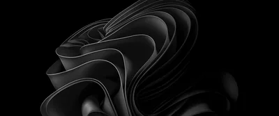 Layered Ribbon Bloom in Black HD Wallpaper