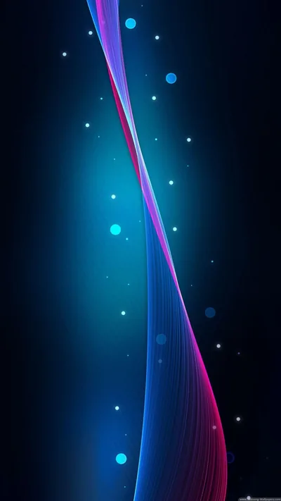 Wispy Pink Ribbon with Blue Dots HD Phone Wallpaper