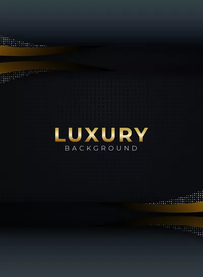 Black Dark background with Gold Color Curve shapes modern luxury Design MasterBundles