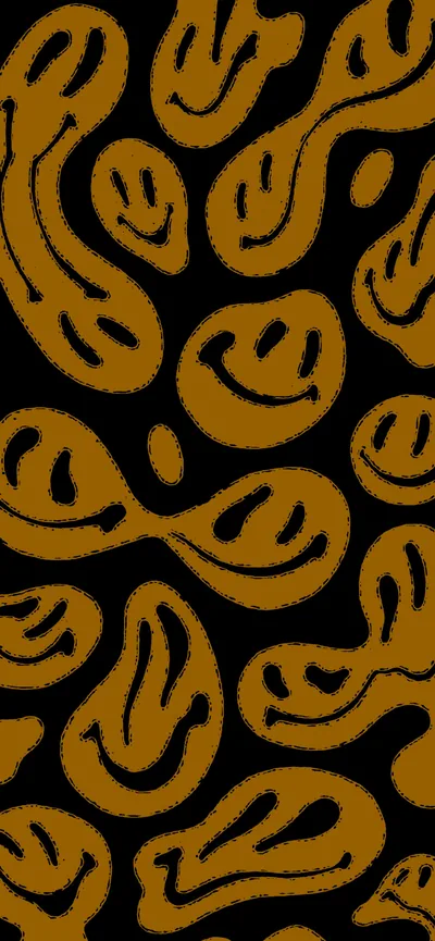 Trippy Smiley Face Wallpaper Trippy Dark Aesthetic Wallpaper iPhone