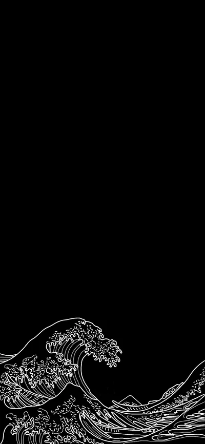 Black Great Wave Wallpapers 4k, HD Backgrounds