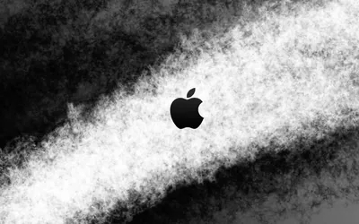 Apple Logo on a Grainy Diagonal Streak HD Wallpaper