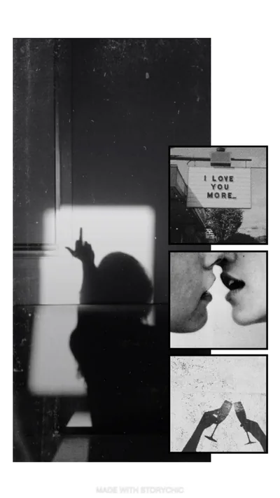 black & white love aesthetic wallpaper