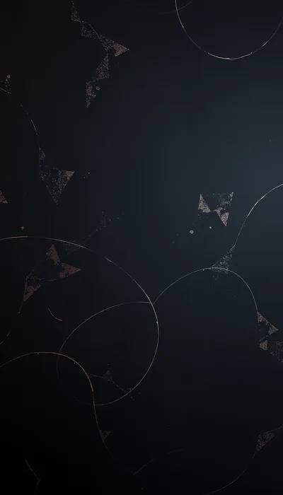 Thin Gold Circles on Dark Navy HD Phone Wallpaper