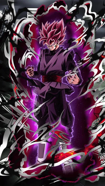 Fists Clenched in a Purple Vortex HD Phone Wallpaper