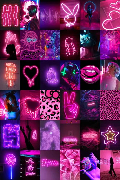 Hot Pink Neon Background