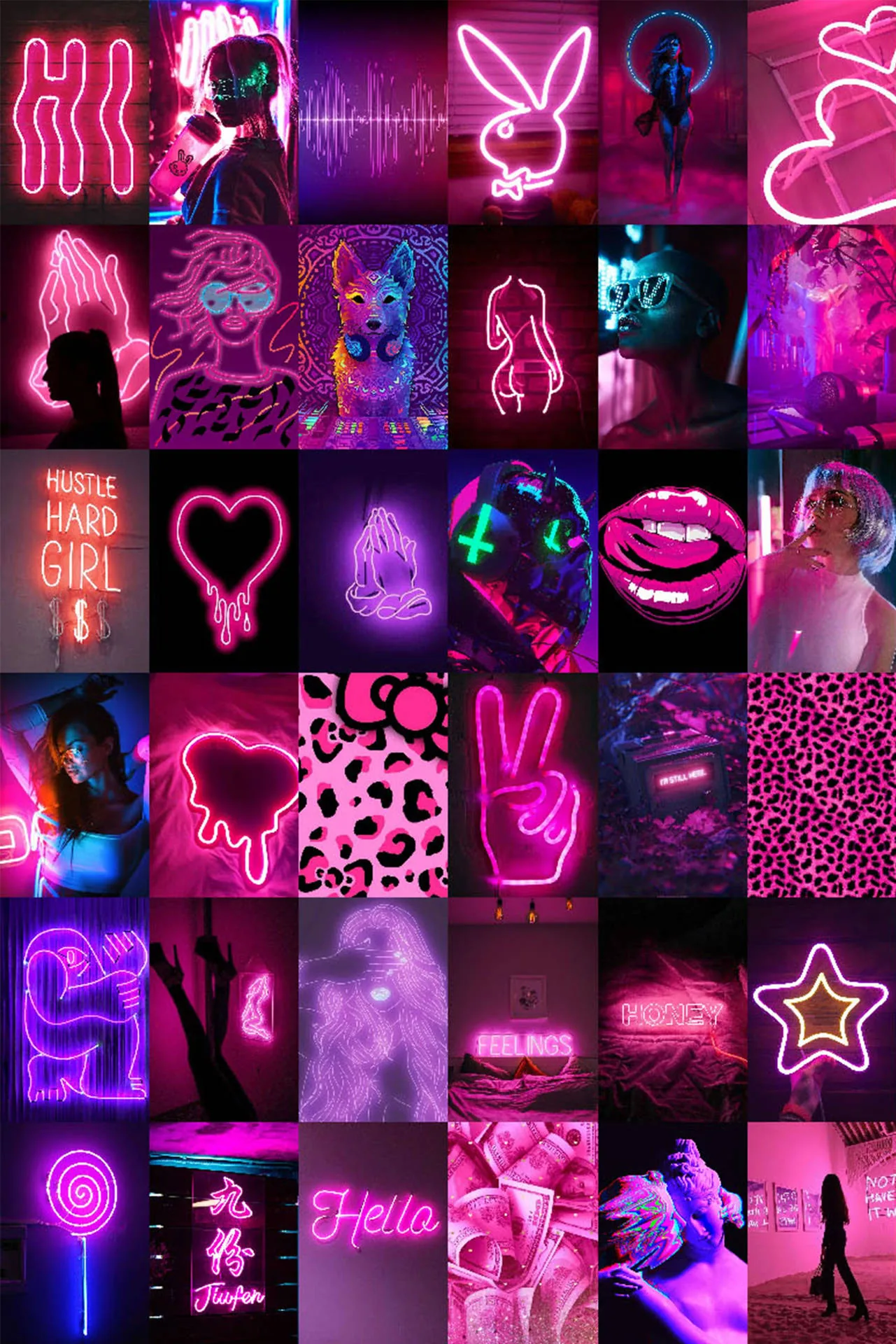 Hot Pink Neon Background