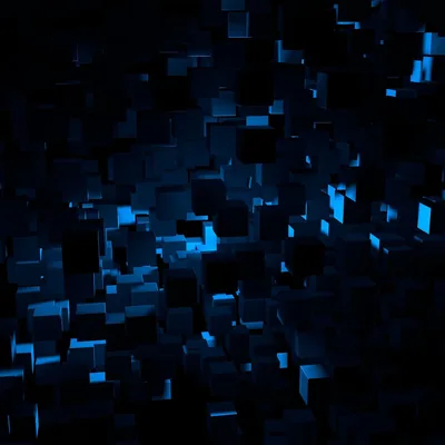 3D Cubes with Blue Glow HD Wallpaper