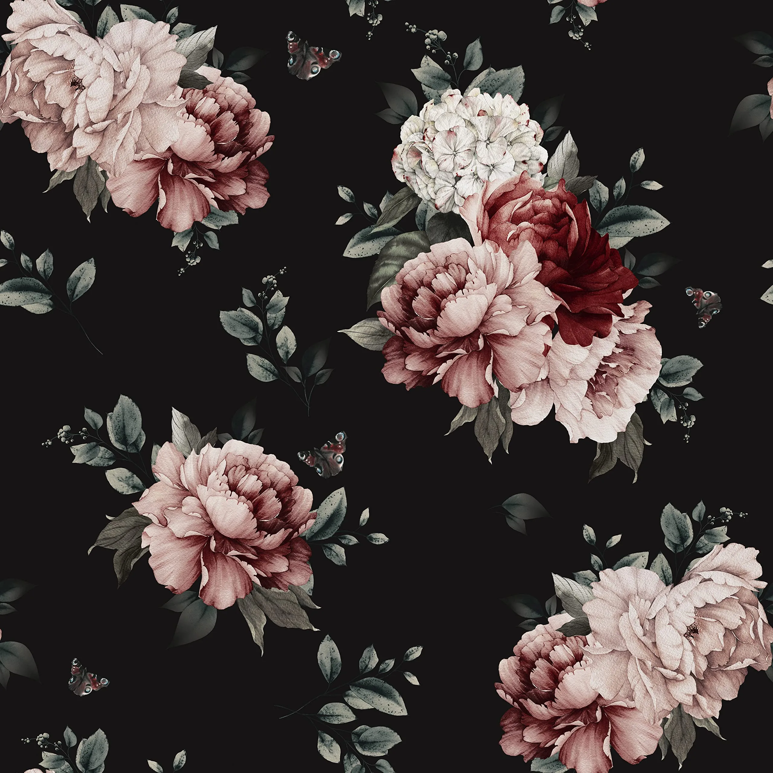 Pink Vintage Floral Wallpaper Pattern