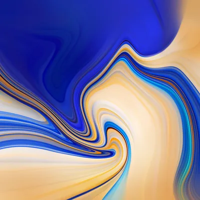 Cobalt and Cream Marble Swirl HD Wallpaper