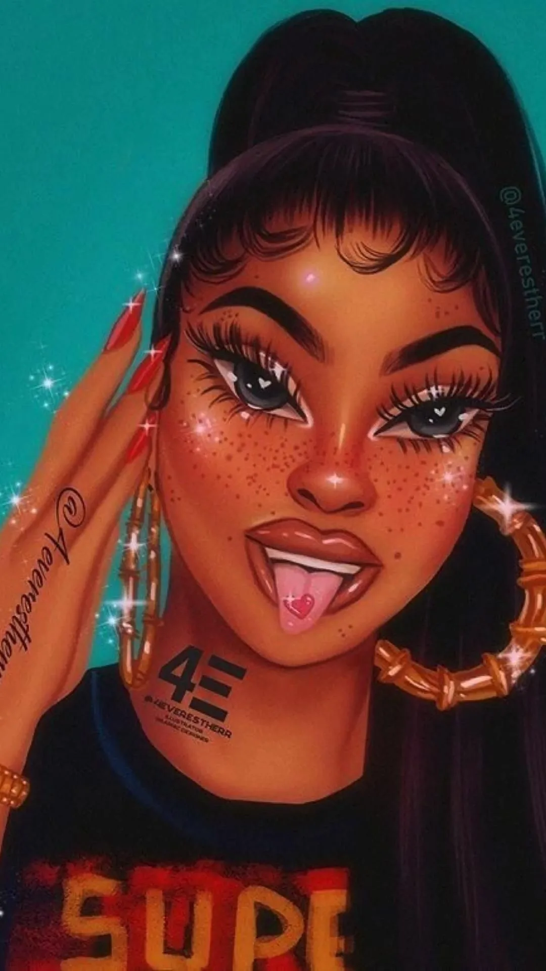 pretty black girl drawings