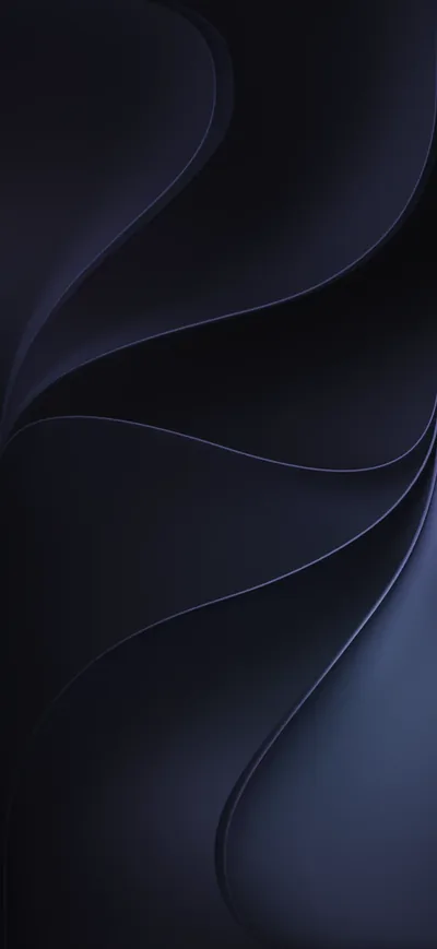 Dark Navy Wave Layers HD Phone Wallpaper