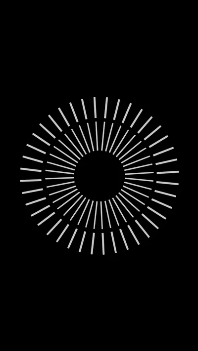 Radial Line Burst Circle in White HD Phone Wallpaper