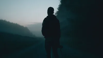 Dusk Road Fading Into Fog HD Wallpaper
