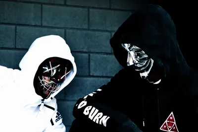 Persons in Mask Wallpaper 4K, Sweatshirt, Black Mask, Anonymous