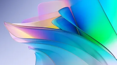 Iridescent Glass Fins Fanned Left HD Wallpaper