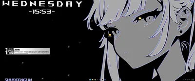 Live wallpaper Minimalist portrait of an anime girl on VSThemes