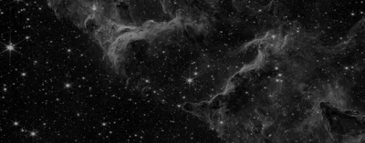 Wispy Nebula Filaments in Black and White HD Wallpaper