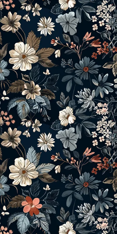 Dark Floral Wallpaper