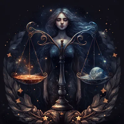 Libra Zodiac Digital Art, Zodiac Art for Print and Wallpaper