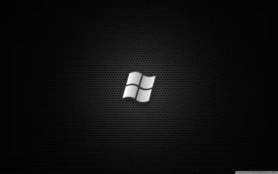 White Windows Logo on Carbon Mesh HD Wallpaper