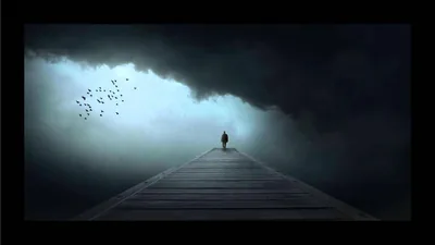 Boardwalk Into a Wall of Cloud HD Wallpaper