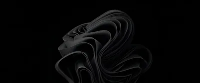 Windows 11 Bloom Ribbons in Black HD Wallpaper