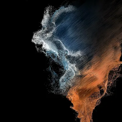 Blue and Orange Burst for Galaxy S22 HD Wallpaper