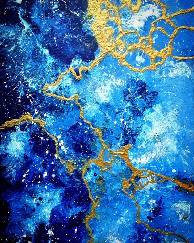 Blue Black Gold Marble Wallpaper Walle Wallpaper
