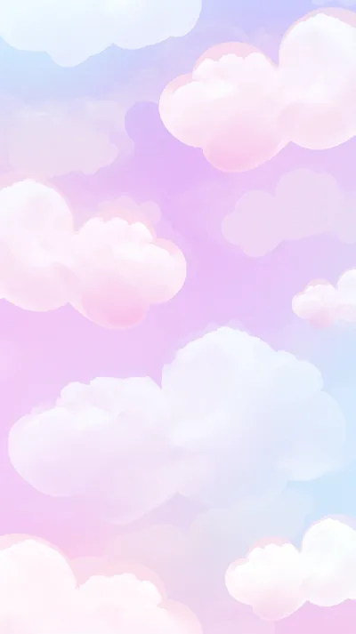 Pastel Clouds on Lilac Sky HD Phone Wallpaper