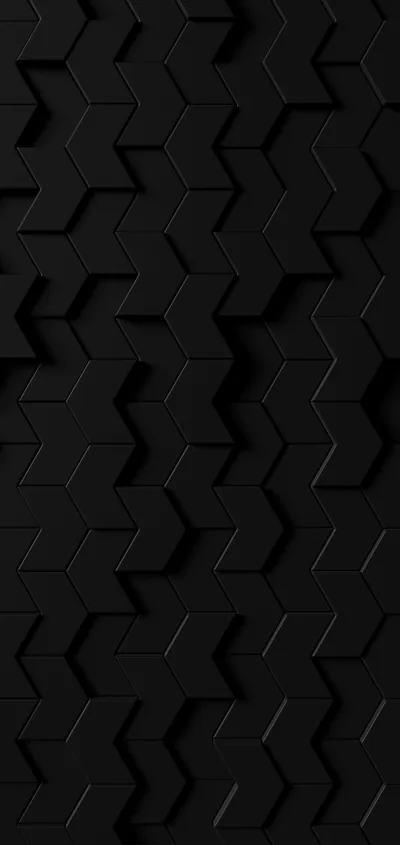 3D Zigzag Tiles in Black HD Phone Wallpaper