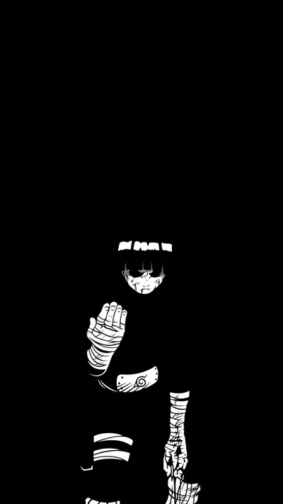 Rock Lee Dark Minimalist Anime Wallpaper 4K
