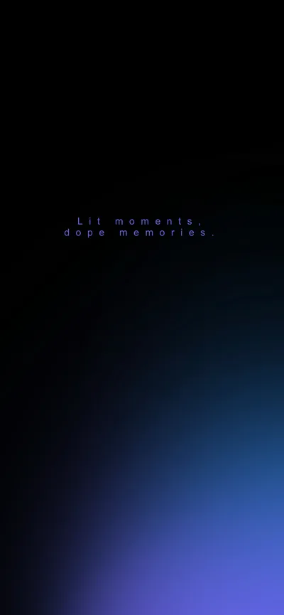 Black to Blue Gradient with Text HD Phone Wallpaper