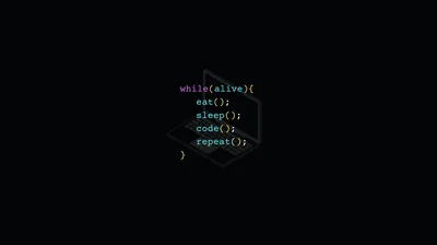 Coder Life Wallpaper While Alive Loop Code Dark Theme 4K