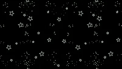 Outlined Stars and Dot Clusters on Black HD Wallpaper