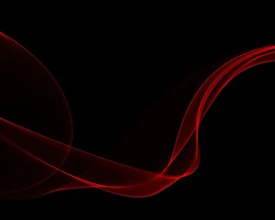 Red Smoke Waves on Black HD Wallpaper