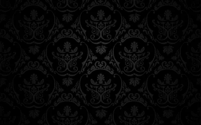 Black Damask Pattern HD Wallpaper