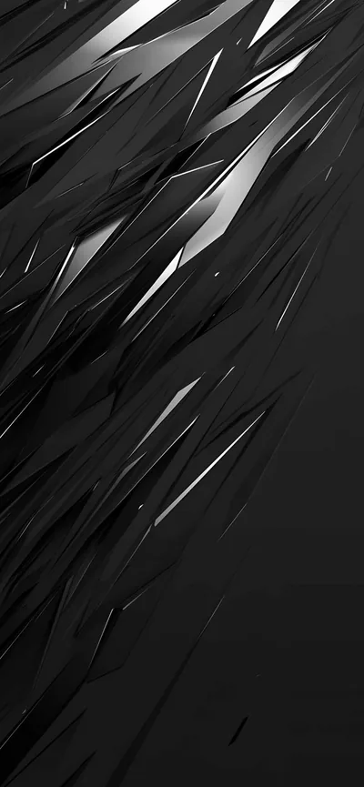 Black Glass Shards Diagonal HD Phone Wallpaper