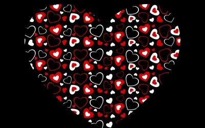 Heart Made of Small Hearts HD Wallpaper