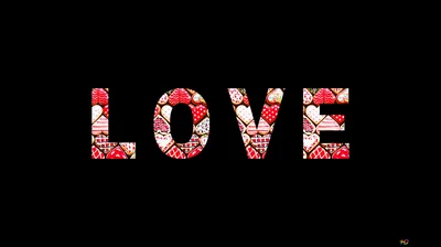 LOVE Filled with Red Rose Petals HD Wallpaper
