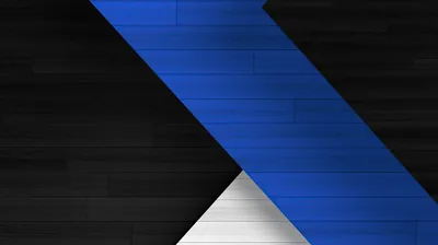 Blue Stripe on Dark Wood Planks HD Wallpaper