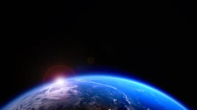Sun Flare Breaking Over Earth HD Wallpaper