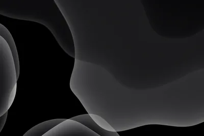 Soft Grey Curves on Black Background HD Wallpaper