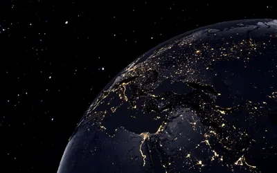 City Lights of Europe from Orbit HD Wallpaper