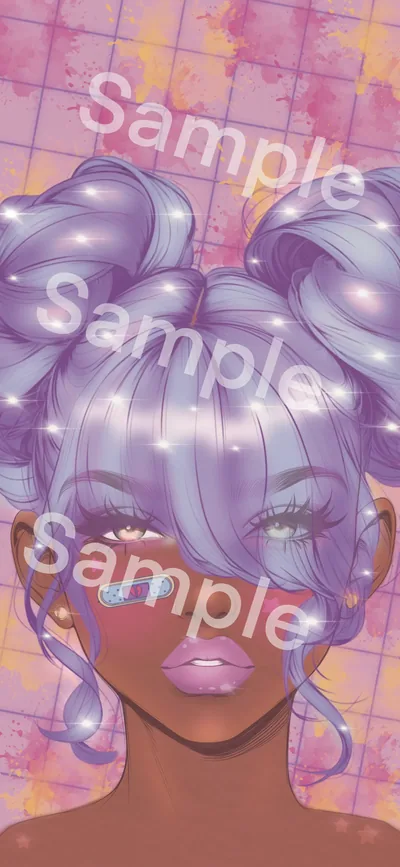 Anime Black Girl iPhone Wallpaper