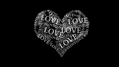 Heart Made of the Word Love HD Wallpaper