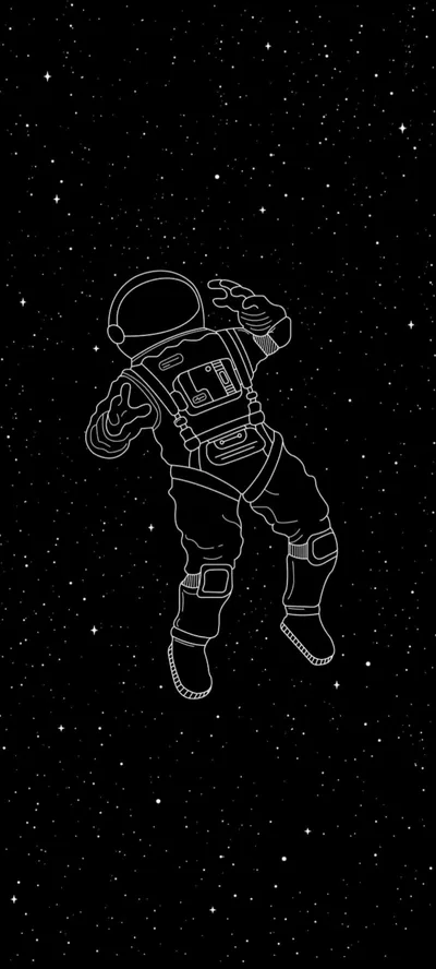 Wallpaper Astronaut, Amoled, Black Aesthetic Space, Space, Aesthetics, Background Dow