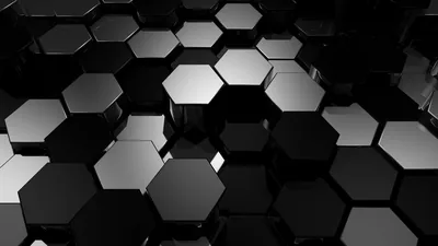 Dark Hexagon Tiles with Light Edges HD Wallpaper