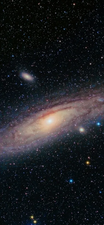 Wallpaper Andromeda Galaxy, universe, stars, black background UHD 4K Picture